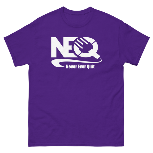 Never Ever Quit Gildan Purple T-shirt